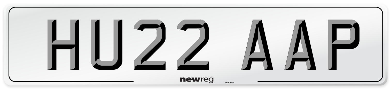HU22 AAP Number Plate from New Reg